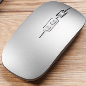 M103 1600DPI 5 Keys 2.4G Wireless Mouse Charging Ai Intelligent Voice Office Mouse, Support 28 Languages(Silver) (OEM)