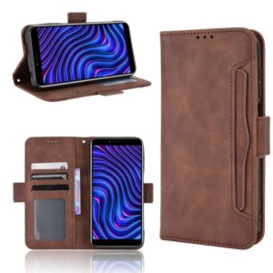 For BLU C5 Max 2022 Skin Feel Calf Texture Card Slots Leather Phone Case(Brown) (OEM)