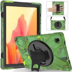 For Samsung Galaxy Tab A7 10.4 2020 T500 / T505 Shockproof Colorful Silicone + PC Protective Case with Holder & Shoulder Strap & Hand Strap & Screen Protector(Camouflage) (OEM)