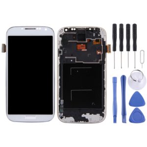 LCD Display (TFT) + Touch Panel with Frame for Galaxy S IV / i9500 / i9505(White) (OEM)