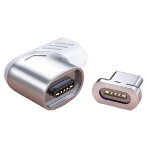 X20 100W PD USB-C / Type-C Female to USB-C / Type-C Elbow Magnetic Charging Adapter(Tarnish) (OEM)