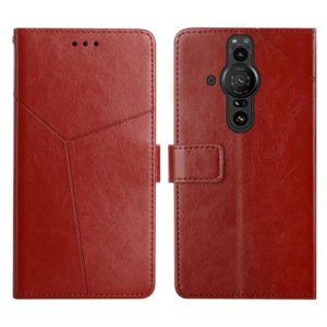 For Sony Xperia Pro-I Y Stitching Horizontal Flip Leather Phone Case(Brown) (OEM)