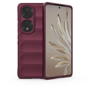 For Honor 70 Pro 5G Magic Shield TPU + Flannel Phone Case(Wine Red) (OEM)