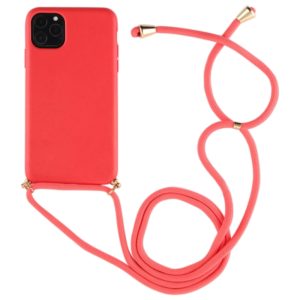 For iPhone 11 TPU Anti-Fall Mobile Phone Case With Lanyard (Red) (OEM)