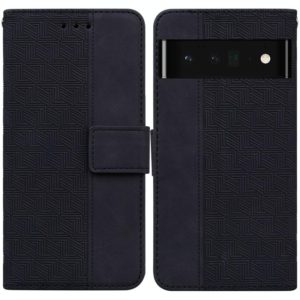 For Google Pixel 6 Pro Geometric Embossed Leather Phone Case(Black) (OEM)