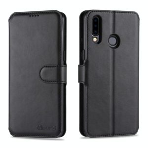 For Samsung Galaxy A20s AZNS Calf Texture Horizontal Flip Leather Case, with Holder & Card Slots & Wallet & Photo Frame(Black) (AZNS) (OEM)