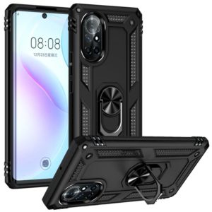 For Huawei nova 8 Shockproof TPU + PC Phone Case with 360 Degree Rotating Holder(Black) (OEM)