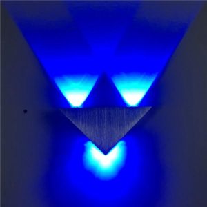 9W LED Triangle Wall Light Interior Corridor Aisle Lights(Blue Light) (OEM)