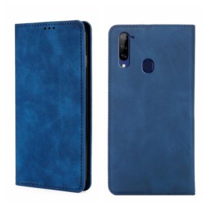 For ZTE Libero 5G Skin Feel Magnetic Flip Leather Phone Case(Blue) (OEM)