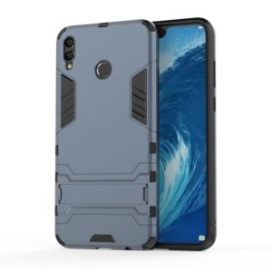 Shockproof PC + TPU Case for Huawei Honor 8X Max, with Holder (Navy Blue) (OEM)