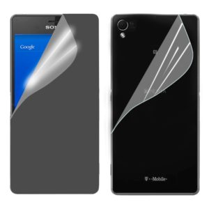 2 in 1 (Front 180 Degrees Privacy Anti Glare Screen + Back Clear Cover) Screen Protector for Sony Xperia Z3 / D6653 (OEM)