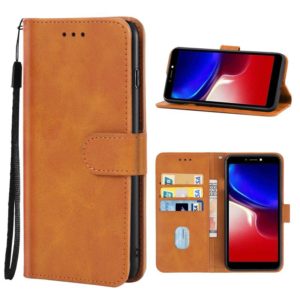 For Tecno P32 Leather Phone Case(Brown) (OEM)