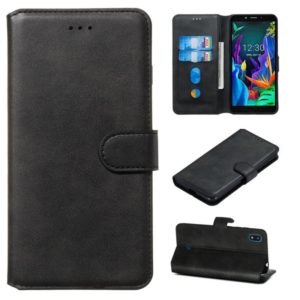 For LG K20 (2019) Classic Calf Texture Horizontal Flip PU Leather Case, with Holder & Card Slots & Wallet(Black) (OEM)