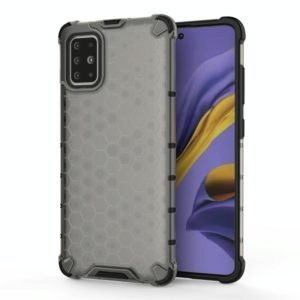 For Galaxy A51 Shockproof Honeycomb PC + TPU Protective Case(Black) (OEM)