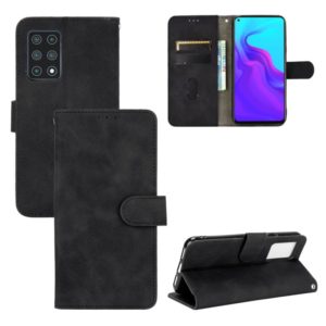 For Cubot X30 Solid Color Skin Feel Magnetic Buckle Horizontal Flip Calf Texture PU Leather Case with Holder & Card Slots & Wallet(Black) (OEM)