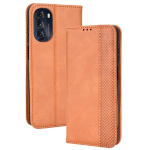 For Motorola Moto G 5G 2022 Magnetic Buckle Retro Texture Leather Phone Case(Brown) (OEM)