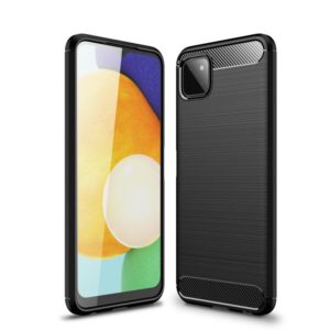 For Samsung Galaxy A22 5G Brushed Texture Carbon Fiber TPU Case(Black) (OEM)
