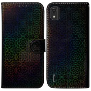 For Nokia C2 2nd Edition Colorful Magnetic Buckle Leather Phone Case(Black) (OEM)