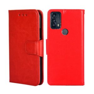 For TCL 20B 6159K Crystal Texture Leather Phone Case(Red) (OEM)