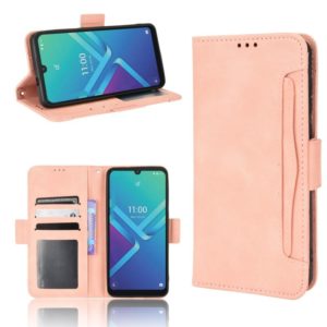 For Wiko Y82 Skin Feel Calf Pattern Leather Phone Case(Pink) (OEM)