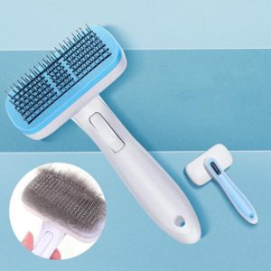 Pet Comb Cat Dog Hair Brush Hair Removal Tool, Style: Steel Needle (Blue) (OEM)