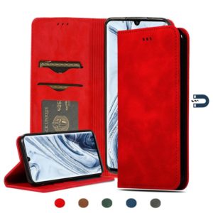For Xiaomi Mi CC9 Pro / Note 10 / Note 10 Pro Retro Skin Feel Business Magnetic Horizontal Flip Leather Case(Red) (OEM)