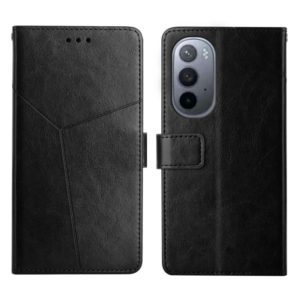 For Motorola Moto Edge X30 Y Stitching Horizontal Flip Leather Phone Case(Black) (OEM)