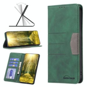 For Sony Xperia 5 III Magnetic Splicing Leather Phone Case(Green) (OEM)