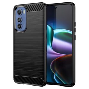 For Motorola Edge 30 Brushed Texture Carbon Fiber TPU Phone Case(Black) (OEM)