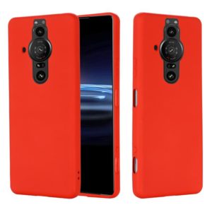 For Sony Xperia Pro-I Pure Color Liquid Silicone Phone Case(Red) (OEM)