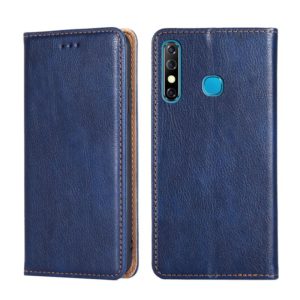 For Infinix Hot 8 / Hot 8 Lite X650 X650B Gloss Oil Solid Color Magnetic Leather Phone Case(Blue) (OEM)
