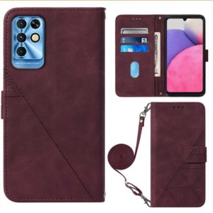 For Infinix Note 11i Crossbody 3D Embossed Flip Leather Phone Case(Wine Red) (OEM)