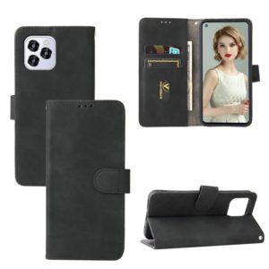 Solid Color Skin Feel Magnetic Buckle Horizontal Flip Calf Texture PU Leather Case with Holder & Card Slots & Wallet For Oukitel C21 Pro(Black) (OEM)