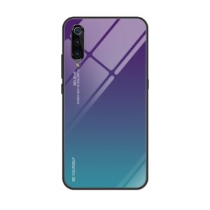 For Xiaomi Mi 9 Gradient Color Glass Case(Purple) (OEM)