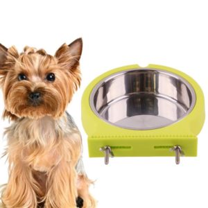 Stainless Steel Pet Bowl Hanging Bowl Anti-Overturning Dog Cat Bowl Feeder, Specification: Large (Pink) (OEM)