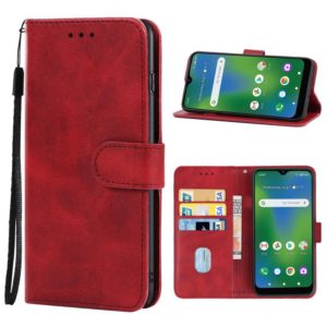 Leather Phone Case For Cricket Influence / Maestro Plus(Red) (OEM)