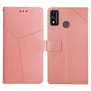 For Honor 9X Lite Y Stitching Horizontal Flip Leather Phone Case with Holder & Card Slots & Wallet & Photo Frame(Rose Gold) (OEM)