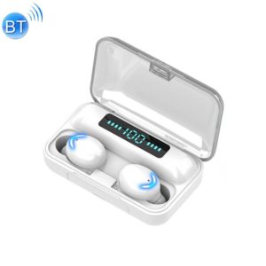 F9-5 Bluetooth 5.0 TWS Wireless Binaural Bluetooth Earphone with Charging Box & Support Call & LED Digital Display(White) (OEM)