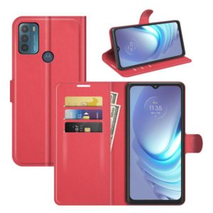 For Motorola Moto G50 Litchi Texture Horizontal Flip Protective Case with Holder & Card Slots & Wallet(Red) (OEM)