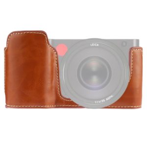 1/4 inch Thread PU Leather Camera Half Case Base for Leica TL (Typ 701) (Brown) (OEM)