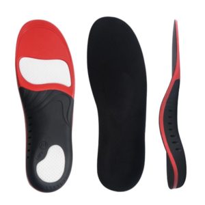 JH-209 Thicken Shock-absorbing Breathable and Comfortable Insole, Size: M 41-43(Red White + Velvet Fabric) (OEM)