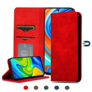 For Xiaomi Poco M2 Pro Retro Skin Feel Business Magnetic Horizontal Flip Leather Case(Red) (OEM)