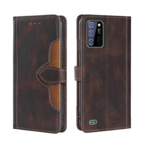 For Oukitel C25 Skin Feel Straw Hat Magnetic Buckle Leather Phone Case(Brown) (OEM)