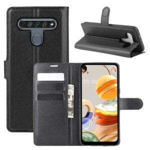 For LG K61 Litchi Texture Horizontal Flip Protective Case with Holder & Card Slots & Wallet(Black) (OEM)