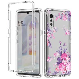 For LG Velvet 2 in 1 High Transparent Painted Shockproof PC + TPU Protective Case(Rose) (OEM)