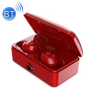 G10 TWS Bluetooth 5.0 Wireless Bluetooth Earphone with Charging Box, Support Digital Display & HD Call & Power Bank(Red) (OEM)