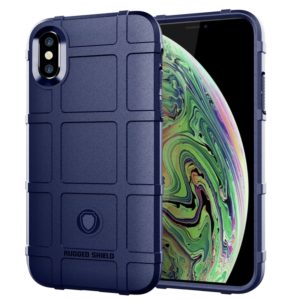 For iPhone XS Max Full Coverage Shockproof TPU Case(Blue) (OEM)