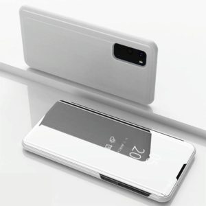 For Galaxy S20 Plated Mirror Horizontal Flip Leather Case with Holder(Silver) (OEM)