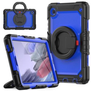 For Samsung Galaxy Tab A7 Lite Bracelet Holder Silicone + PC Tablet Case(Dark Blue) (OEM)
