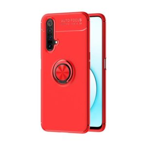 For OPPO Realme X50 Metal Ring Holder 360 Degree Rotating TPU Case(Red+Red) (OEM)